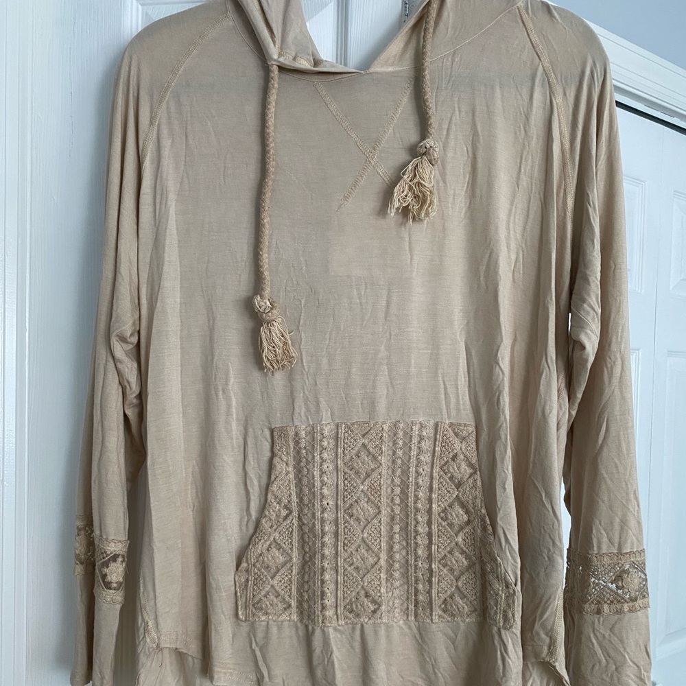 POL Crochet Pocket Hoodie